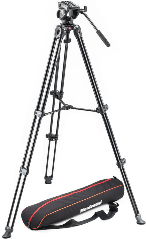 Manfrotto videostatiiv MVT502AM + MVH500A statiivipea