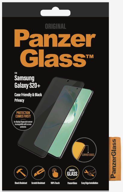 PanzerGlass kaitseklaas Case Friendly Privacy Black Galaxy S20+ must