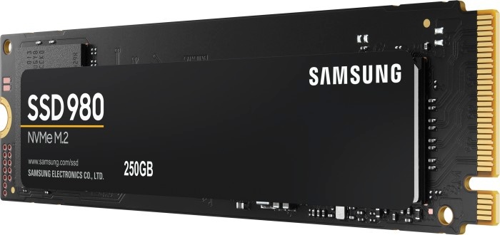 Samsung kõvaketas V-NAND SSD 980 250 GB, SSD form factor M.2 2280, SSD interface M.2 NVME, Write speed 1300 MB/s, Read speed 2900 MB/s