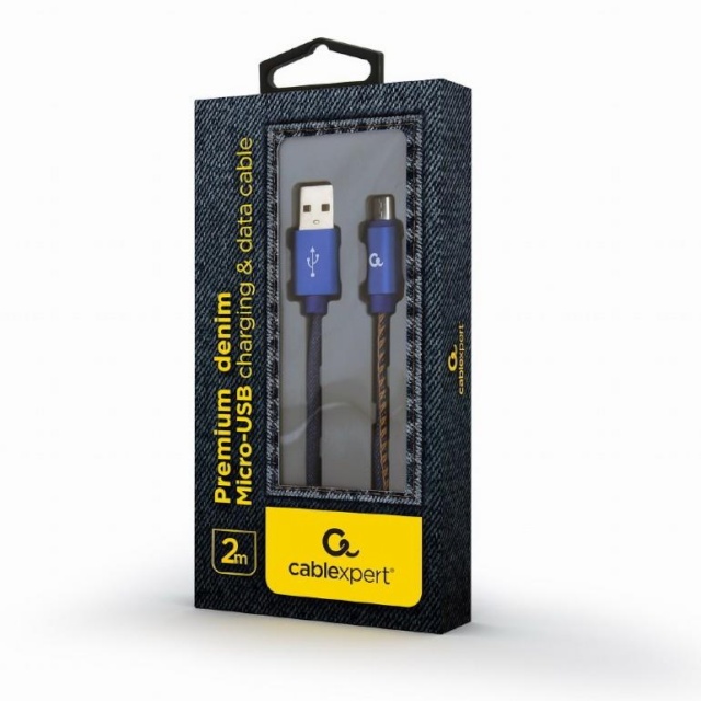 Gembird kaabel Cable microUSB Premium Jeans, 2m