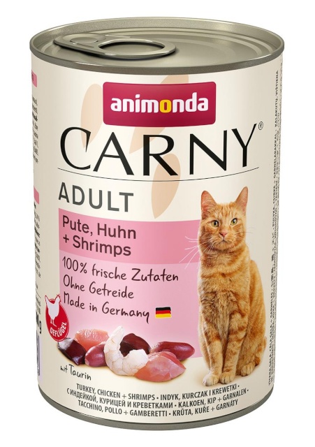 Animonda kassitoit Carny Turkey, Chicken + Shrimps 400g