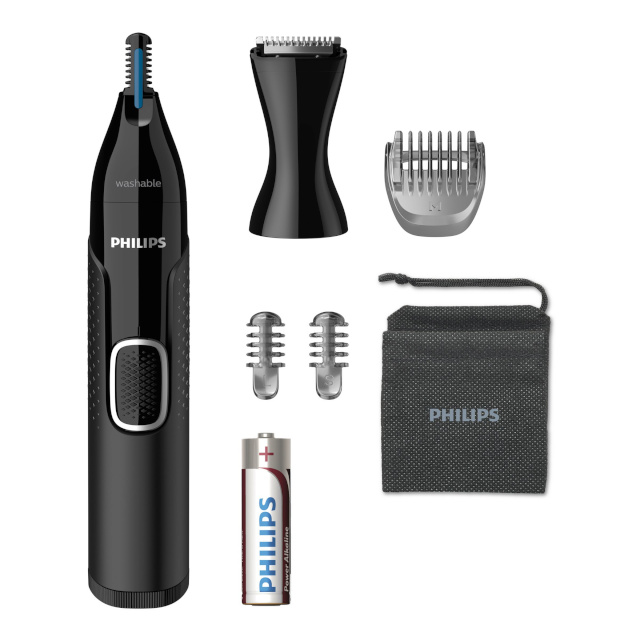 Philips nina-, kõrva- ja kulmukarvade täppispiirel NT5650/16 Series 5000 Nose, Ear, Eyebrow and Detail Hair Trimmer, must