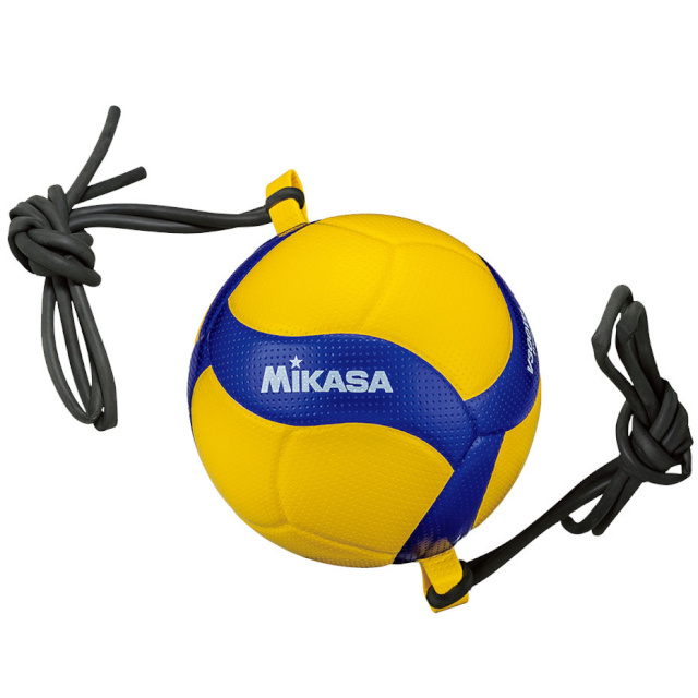 Mikasa võrkpall nööridega V300W-AT-TR with Ropes, kollane-sinine, suurus 5
