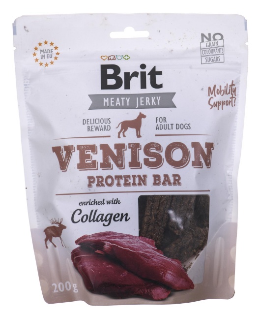 Brit maius koerale JERKY Venison Protein BAR 200g