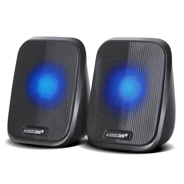Audiocore kõlarid AC835 2.0 Stereo Speakers With LED Backlighting