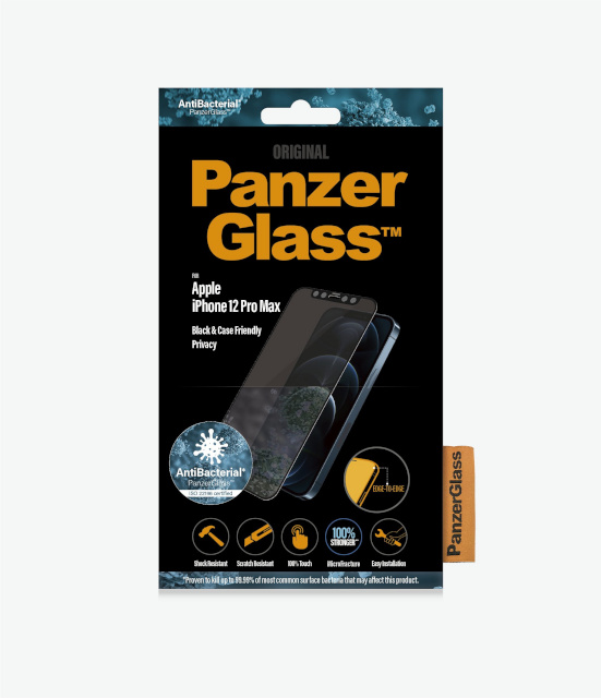 Panzerglass iPhone 12 Pro Max Case Friendly Privacy AB, must
