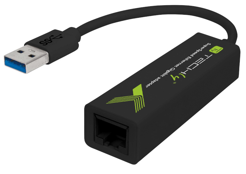 Techly USB 3.0 Superspeed auf RJ45 Gigabit 10/100/1000 Konve