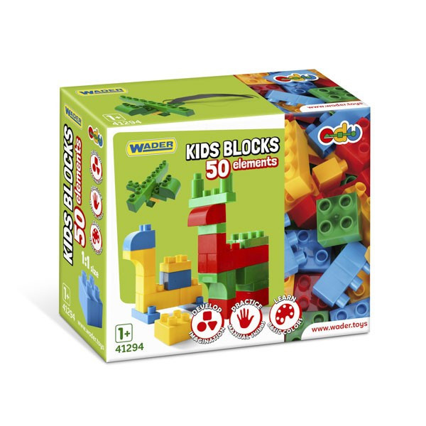 Wader klotsid Kids Blocks, 50tk