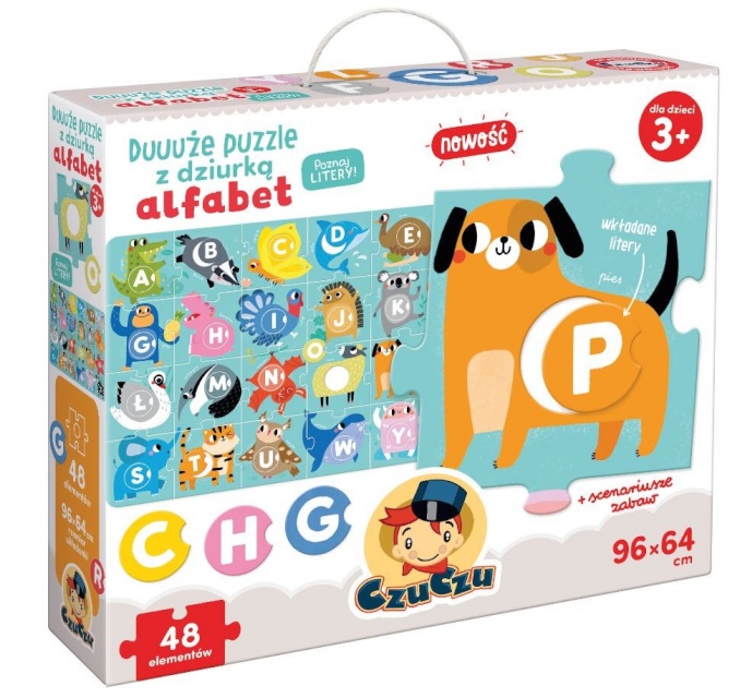 CzuCzu pusle CZU-1262 Big with a keyhole - Alphabet, 48-osaline