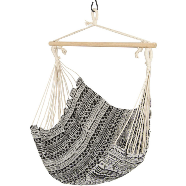 Royokamp rippkiik Brazilian Hammock Armchair Etno 100x100cm, must-valge (1029634)