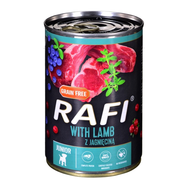 Dolina Noteci koeratoit Rafi Junior Pate with lamb, cranberry and blueberry - Wet Dog Food 400g