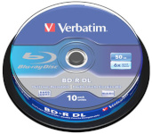Verbatim toorikud BD-R Blu-Ray 50GB 6x Speed Cakebox 10 tk.
