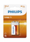 Philips patarei 6F22 9V LONGLIFE