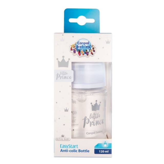 Canpol babies lutipudel Anti-colic PP Easy Start Royal Baby, 120 ml, 35/233, sinine