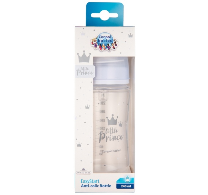 Canpol babies lutipudel Anti-colic PP Easy Start Royal Baby, 240 ml, 35/234, sinine