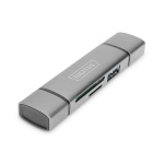 DIGITUS Combo kaardilugeja Hub USB-C / USB 3.0