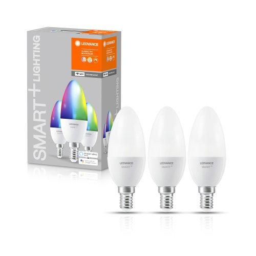 Osram nutipirnide komplekt Ledvance SMART+ WiFi Classic Candle RGBW Multicolor 40 5W 2700-6500K E14 LED, 3tk