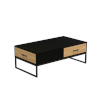 H4Y diivanilaud AMSTERDAM 110x60xH40cm, tamm/must