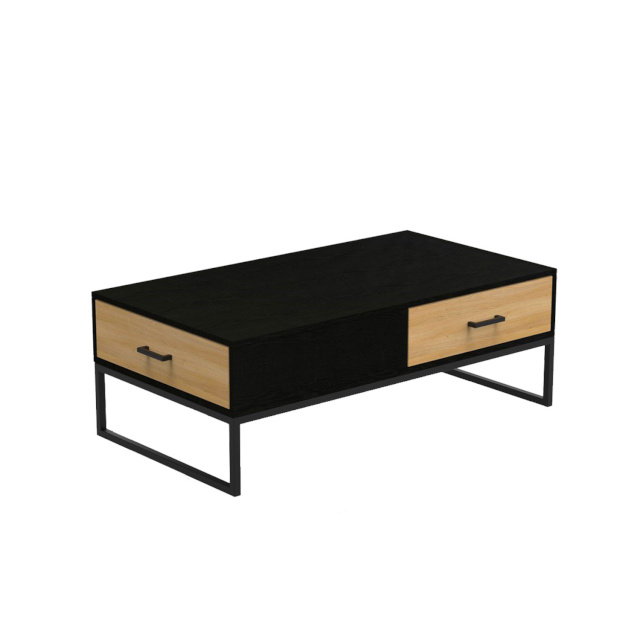 H4Y diivanilaud AMSTERDAM 110x60xH40cm, tamm/must