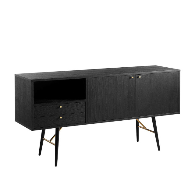 H4Y kummut LUXEMBOURG 150x40xH80cm, must/vask