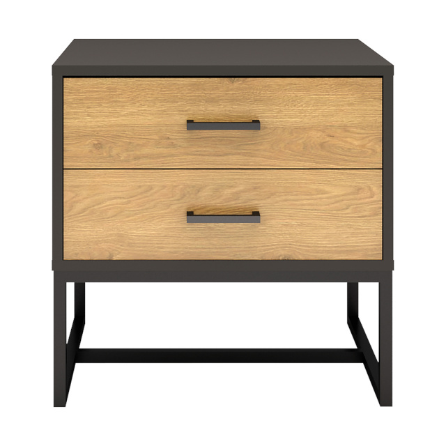 H4Y Öökapp AMSTERDAM 50x40xH50cm, tamm/must