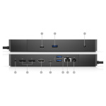 Dell dokkimisalus WD19S Docking station, Ethernet LAN (RJ-45) ports 1, DisplayPorts quantity 2, USB 3.0 (3.1 Gen 1) ports quantity 3, HDMI ports quantity 1, 130 W, USB 3.0 (3.1 Gen 1) Type-C ports quantity 1