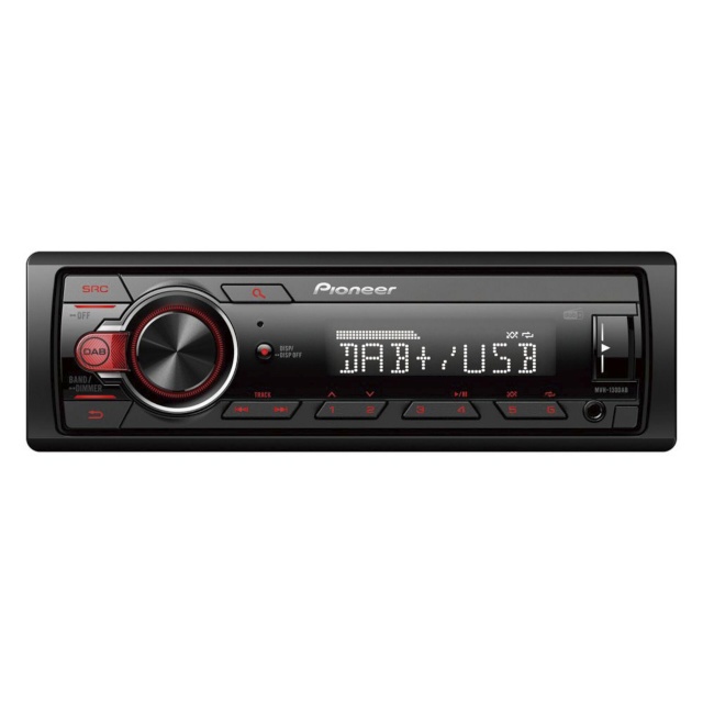 Pioneer autostereo MVH-130DABAN + DAB antenn