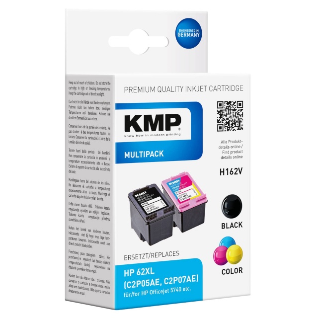KMP tindikassett H162V Promo Pack BK/värviline asendustoode: C2P05AE/C2P07AE