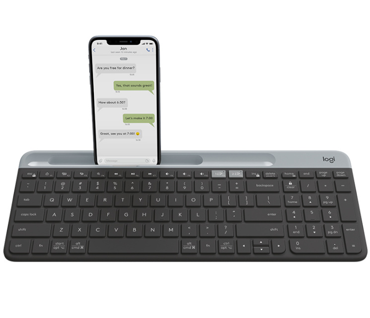 Logitech juhtmevaba klaviatuur K580 Slim Multidevice SWE, hall