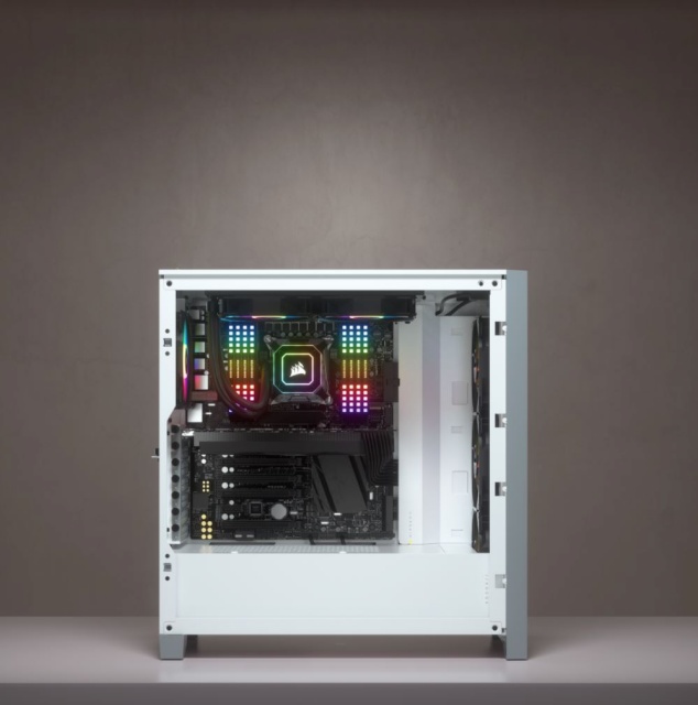 Corsair korpus Midi iCUE 4000X RGB (Tempered Glass) valge