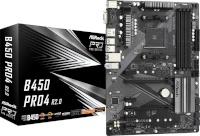 ASRock emaplaat B450 Pro4 R2.0 AMD AM4 DDR4 ATX, 90-MXBEE0-A0UAYZ