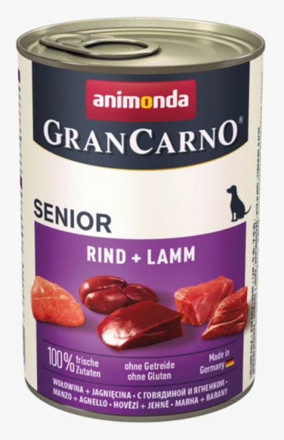 Animonda koeratoit GranCarno Senior flavor: beef and lamb - 400g can
