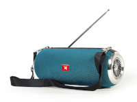 Gembird kõlarid SPK-BT-17 portable Bluetooth speaker with FM-radio, roheline