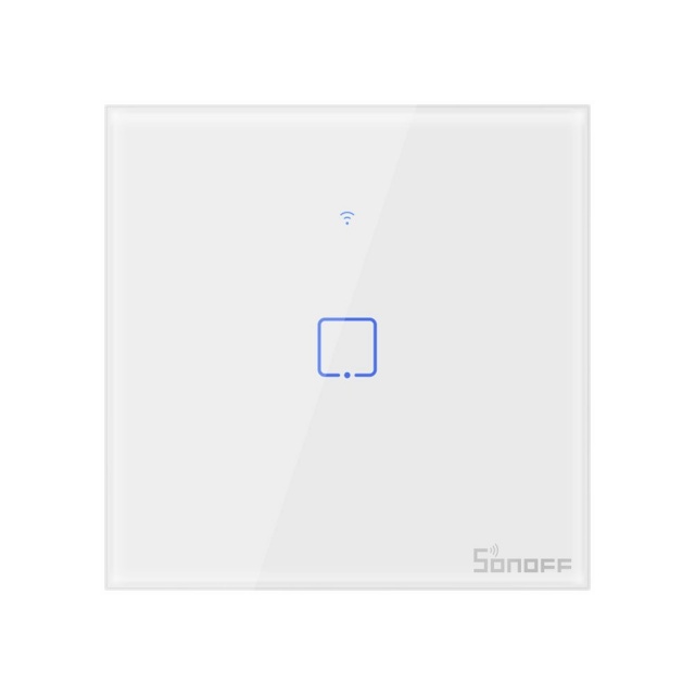 Sonoff nutilüliti Smart Switch WiFi + RF 433 T1 EU TX (1-channel), valge