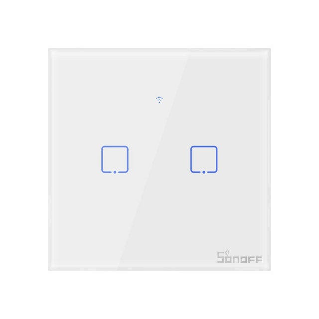 Sonoff nutilüliti Smart Switch WiFi + RF 433 T1 EU TX (2-channel), valge