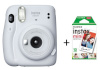 Fujifilm polaroid kaamera Instax mini 11 Ice White, valge + fotopaber Glossy (10tk)