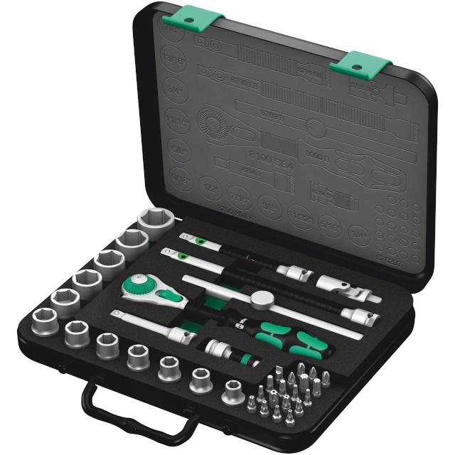 WERA kruvikeerajate kmpl 8100 SB 4 Zyklop Speed Ratchet Set, 3/8 imperial