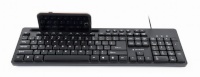 Gembird klaviatuur Multimedia keyboard with phone stand KB-UM-108	 USB Keyboard, Wired, US, must