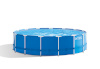 Intex bassein Metal Frame Pool Set with Filter Pump, Safety Ladder, Ground Cloth, Cover sinine, Age 6+, 457x122cm