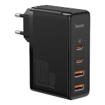 Baseus reisilaadija GaN2 Pro Quick 2x USB + 2x USB-C, 100W, EU (Black)