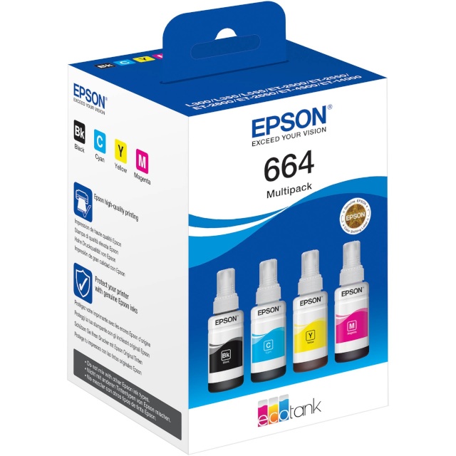 Epson tindikassett EcoTank 4-colour Multipack T664 T6646