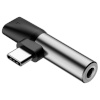 Baseus adapter Audio L41 USB-C to Mini Jack 3.5mm + USB-C (silver)