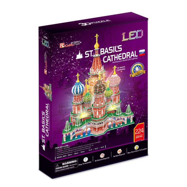 Cubic Fun 3D pusle LED cathedral St. Bazylego