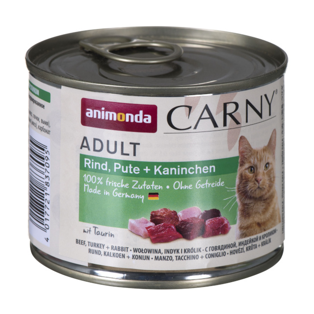 Animonda kassitoit Carny Adult Beef, Turkey and Rabbit 200g