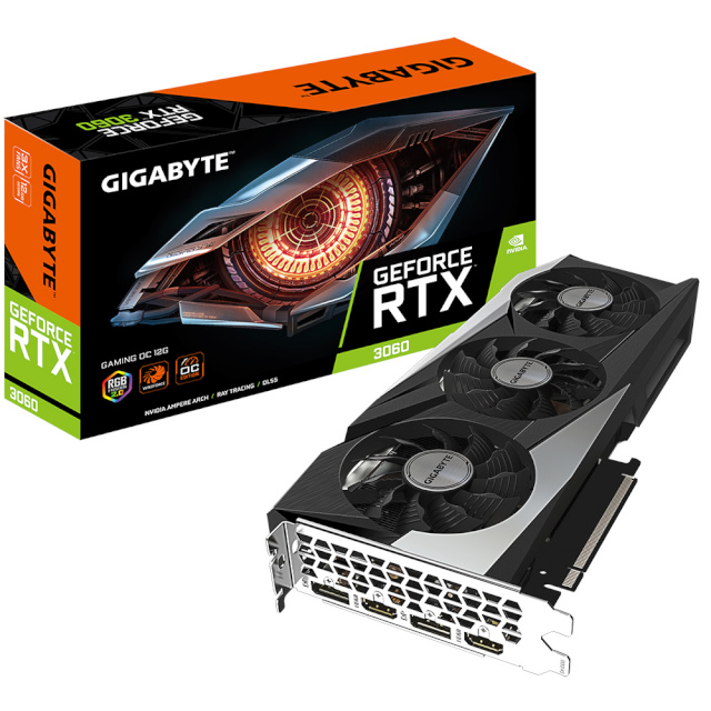 Gigabyte videokaart nVidia GeForce RTX 3060 Gaming OC LHR 12GB GDDR6, GV-N3060GAMING OC-12GD 2.0