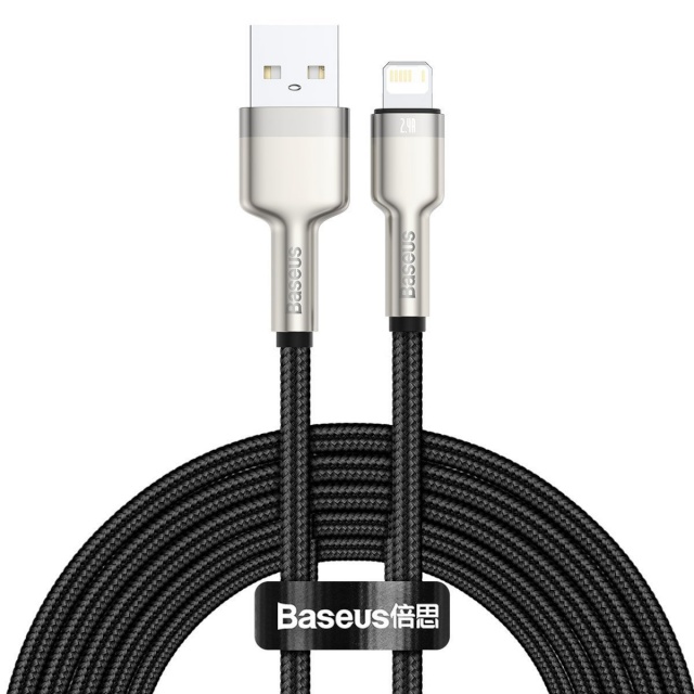 Baseus kaabel USB for Lightning Cafule, Braided 2.4A, 2m, must