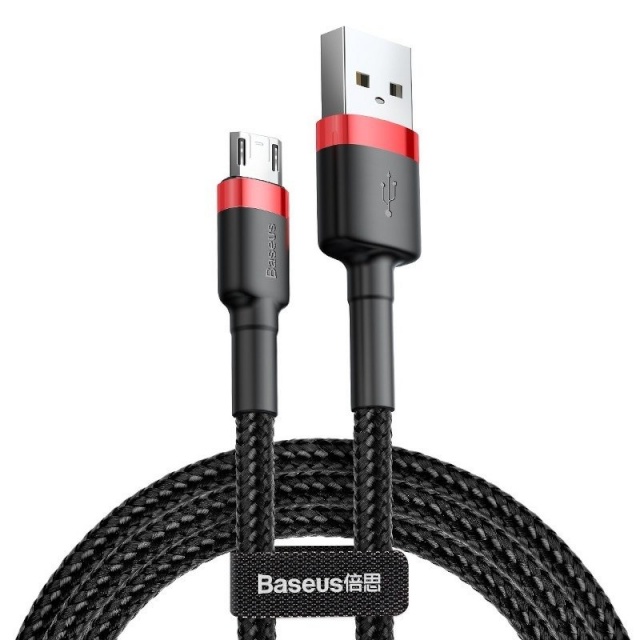 Baseus laadimiskaabel Cafule Micro USB 2.4A 1m, must/punane