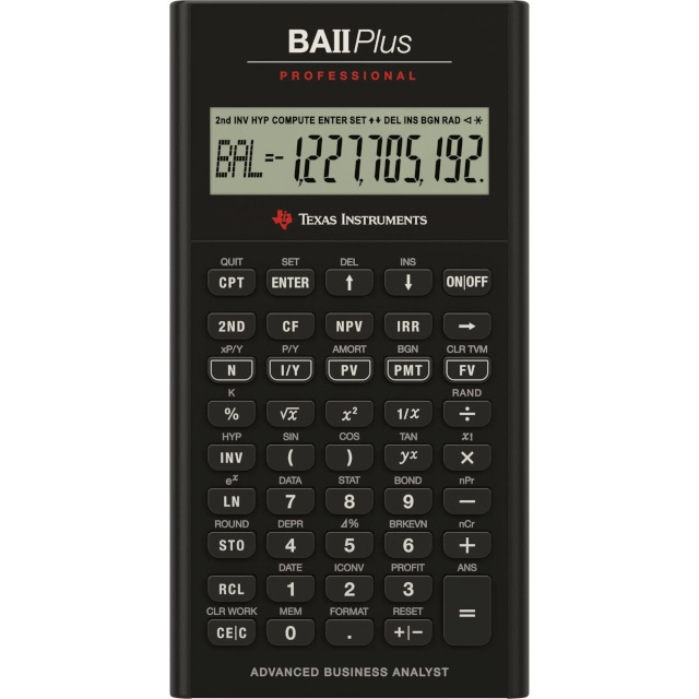 Texas Instruments kalkulaator BA II Plus Professional