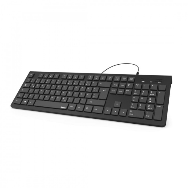 Hama klaviatuur Basic Keyboard KC-200, must