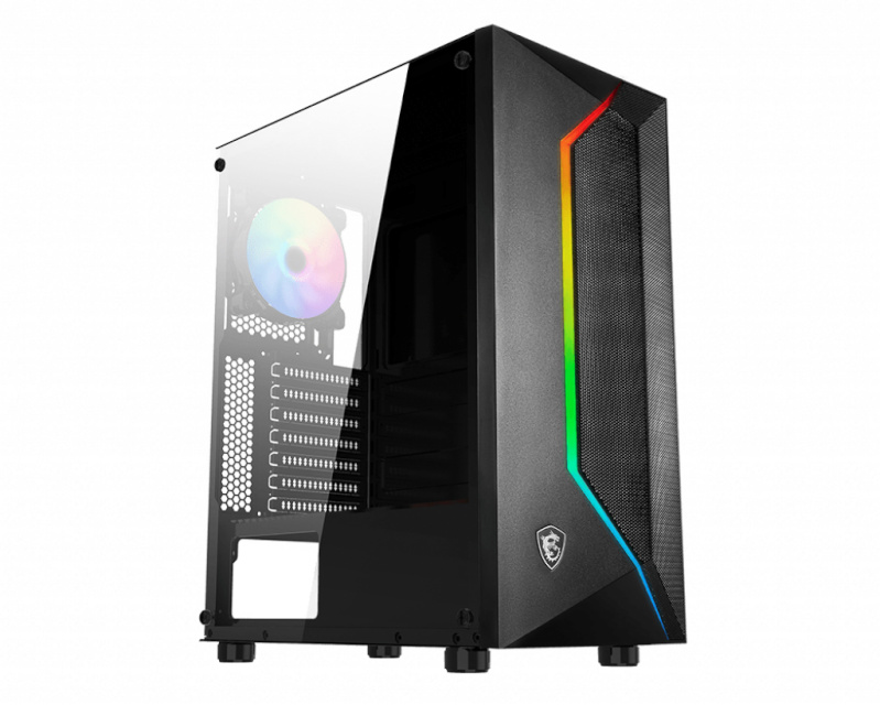 MSI korpus PC Case MAG VAMPIRIC 100R Side Window, must, ATX, Micro-ATX, Mini-ITX, Power supply included No